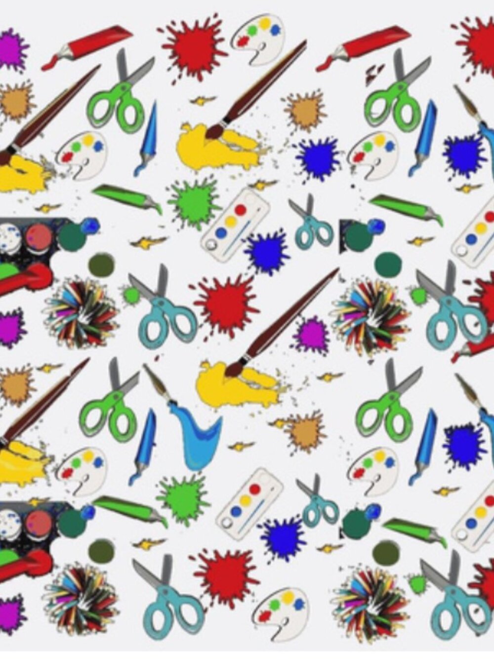 Art Supplies - Fat Quarter - Cotton Fabric